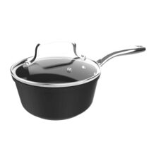 Cecotec Polka Fantasy Cazo de 16cm de Diametro - Capacidad de 1.3L - Aluminio Forjado - Antiadherente - Compatible con Induccion - Apto para Horno hasta 230°C - Apto para Lavavajillas - Color Negro