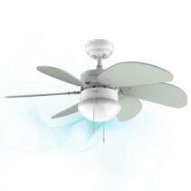 Cecotec EnerySilence Aero 3600 Vision Mint Ventilador de Techo con 6 Aspas y Lampara - 50W - Diametro de 92cm - 3 Velocidades - Aspas Reversibles - Modo Invierno - Control por Cadena - Color Menta