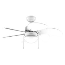Cecotec EnergySilence Aero 3600 Vision Full White Ventilador de Techo con 6 Aspas y Lampara Integrada - 50W - Diametro de 36" - 3 Velocidades - Modo Invierno/Verano - Control por Cadena - Color Blanco
