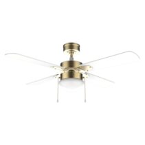 Cecotec EnergySilence Aero 450 GoldWhite Ventilador de Techo con 4 Aspas y Luz Integrada - 50W - Diametro de 42" - 3 Velocidades - Modo Invierno/Verano - Control por Cadena - Color Blanco y Dorado