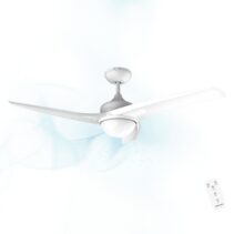 Cecotec EnergySilence Aero 550 Ventilador de Techo con 3 Aspas y Luz LED Integrada - 62W - Diametro de 52" - Mando a Distancia - Temporizador - 3 Velocidades - Modo Invierno/Verano - Color Blanco