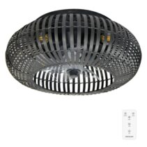 Cecotec EnergySilence LampAero 600 Natural DarkWood Ventilador de Techo con 5 Aspas y Luz - 20W - Tulipa de Madera Negra - 3 Tonos - Temporizador - 3 Velocidades - Modo Invierno - Color Negro