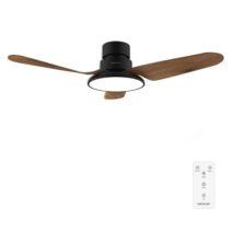 Cecotec EnergySilence Aero 5200 Light DarkWood Ventilador de Techo con 3 Aspas de Madera y Luz - 40W - Diametro de 43" - 3 Tonos LED - 6 Velocidades - Temporizador - Modo Invierno - Color Negro