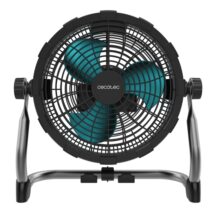 Cecotec ProIndustry Portable Ventilador Industrial de Suelo Inalambrico con 3 Aspas - Bateria de 12.000mAh - 9 Velocidades - Diametro de 10" - Rejilla Protectora - Inclinacion Ajustable - Color Negro