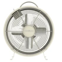 Cecotec EnergySilence 400 RetroDesk Ventilador de Sobremesa con 4 Aspas - 25W - Diametro de 20cm - 2 Velocidades - Elegante y Minimalista - Uso Sencillo e Intuitivo - Rejilla Protectora - Color Beige
