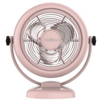Cecotec EnergySIlence 800 RetroDesk Ventilador de Sobremesa con 3 Aspas - 20W - Diametro de 20cm - Inclinacion Ajustable - 2 Velocidades - Base Estable - Rejilla Protectora - Color Rosa