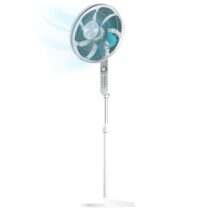 Cecotec EnergySilence 610 Max Flow Ventilador de Pie con 7 Aspas - Potencia de 70W - Diametro de 40cm - 4 Velocidades - Temporizador 2h - Oscilacion 90º - Altura Ajustable - Color Blanco