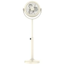 Cecotec EnergySilence 250 ClassicStyle Ventilador de Pie con 3 Aspas - 25W - Diametro de 10" - Inclinacion Ajustable - 2 Velocidades - Elegante y Minimalista - Rejilla Protectora - Color Beige