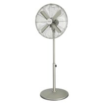 Cecotec EnergySilence 610 Steelstyle Ventilador de Pie con 4 Aspas - 50W - Diametro de 40cm - 3 Velocidades - Oscilacion Automatica - Altura Ajustable - Seguridad Garantizada - Acero Inoxidable