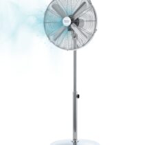 Cecotec EnergySilence 620 Retrostyle Ventilador de Pie con 4 Aspas - Potencia de 50W - Diametro de 40cm - 3 Velocidades - Oscilacion Automatica - Altura Ajustable - Seguridad Garantizada - Color Plata
