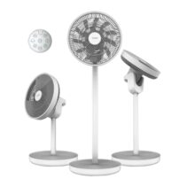 Cecotec EnergySilence 2600 Sunflower Portable Ventilador de Pie Portatil con 10 Aspas - 22W - Bateria 2600mAh - Ultrasilencioso - Diametro de 33cm - 12 Velocidades - Temporizador - Color Blanco