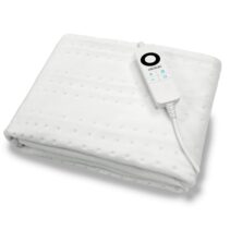 Cecotec HeatConfort ThermalUnder Single Manta Electrica - 100W - 6 Niveles de Temperatura - Apagado Automatico - Control LED de Facil Manejo - Lavable a Maquina - 150x180cm - Color Blanco
