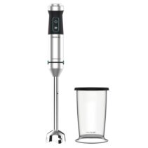 Cecotec Power TitanBlack 1500 XL Batidora de Mano - 1500W - 4 Cuchillas de Titanio en Cruz - Acople Rapido y Seguro - Velocidad Ajustable - Antisalpicaduras - Vaso Medidor 800ml - Turbo - Color Negro