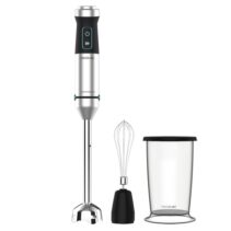 Cecotec Power TitanBlack 1500 XL Cream Batidora de Mano - 1500W - Cuchillas de Titanio - Campana Antisalpicaduras - Velocidad Ajustable - Funcion Turbo - Accesorios Lavavajillas - Color Negro