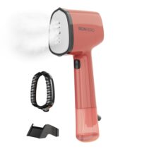 Cecotec IronHero V-1500 Essential Plancha de Vapor Vertical - 1500W - Vapor Continuo 25g/min - Suela Ceramica - Cepillo Quitapelusas - Sistema Autoapagado - 2 Modos - Color Rojo