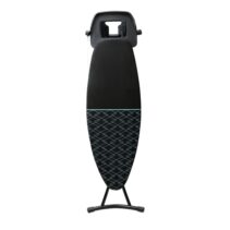 Cecotec StrongBoard 400 Tabla de Planchar - Funda 100% Algodon - Estructura Resistente 2 en 1 - Patas Extragruesas - 125X44.5cm - Altura Ajustable - Proteccion Ignifuga - Antena y Enchufe - Color Negro