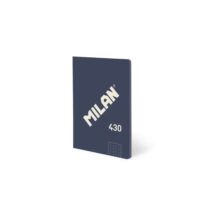 Milan 430 Libreta Encolada Formato A6 Cuadricula 5x5 - 48 Hojas de 95 gr/m2 - Microperforado - Tapa Blanda - Color Azul