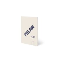 Milan 430 Libreta Encolada Formato A6 Cuadricula 5x5 - 48 Hojas de 95 gr/m2 - Microperforado - Tapa Blanda - Color Beige
