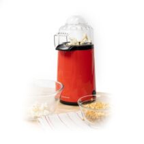 Innovagoods Popmar Palomitera de Aire Caliente - Potencia 1200W - Cocina sin Aceite - Tapa Medidora - Seguridad Termica - Color Rojo