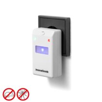 Innovagoods Killekt Duo Pack de 2 Repelentes Ultrasonicos de Plagas - Silencioso y Ecologico - Alcance hasta 180m2 - Reutilizable - Luz LED Nocturna - Bajo Consumo - 6.5x9.8x6cm - Color Blanco