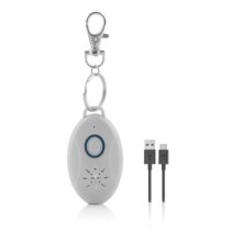 Innovagoods PetRep Antiparasitos por Ultrasonido para Mascotas - Recargable USB - Alcance hasta 3m - Autonomia hasta 5 Dias - Incluye Mosqueton - 3.5x12x1cm - Color Gris