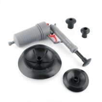 Innovagoods KlinGun Pistola Desatascadora Universal de Aire Comprimido - Incluye 4 Adaptadores - Material Resistente - Uso Ecologico - Facil de Usar - Ligero y Manejable - Color Gris