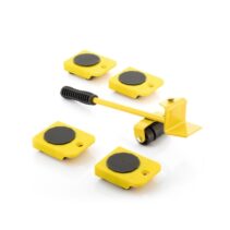 Innovagoods HeavEasy Herramienta de Elevacion y Transporte de Cargas hasta 200kg - Ruedas 360º - Mango Antideslizante - Multifuncion - Incluye Instrucciones - 35x9x10cm - Color Amarillo