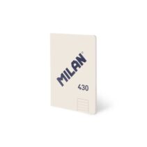 Milan 430 Libreta Encolada Formato A5 Pautado 1 Linea 7mm - 48 Hojas de 95 gr/m2 - Microperforado - Tapa Blanda - Color Beige