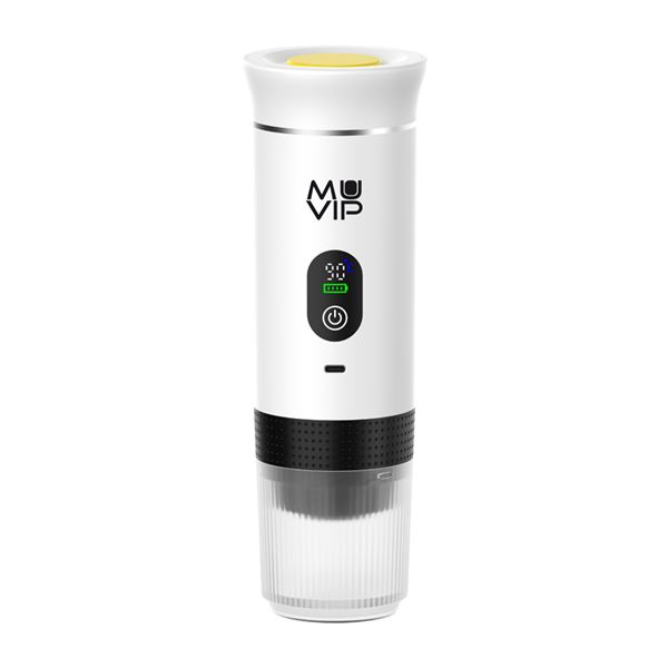 Muvip Xpresscup Cafetera Portatil - Compatible con Cafe Molido y Capsulas DG y NS - Presion de 20 Bares - Modo Caliente y Frio - Color Blanco
