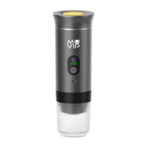 Muvip Xpresscup Cafetera Portatil - Compatible con Cafe Molido y Capsulas DG y NS - Presion de 20 Bares - Modo Caliente y Frio - Color Gris