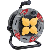 Elbat Enrollador Alargador con Proteccion Termica - 4 Shukos - Carga Maxima Enrollado 1100W