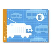 Lamela Libreta Grapada con 16 Hojas de 70g/m2 con Margen - Formato Cuarto - Pauta Cuadrovia de 8mm - Cubierta de Cartoncillo Plastificado - Papel Offset Blanco Extra - Color Azul
