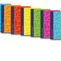 Lamela Pack de 6 Cuadernos de Espiral con 80 Hojas de 90g/m2 con Margen - Formato Folio - Pauta Cuadrovia de 5mm - Cubierta Extra Dura - Papel Offset Blanco Extra - Colores Surtidos