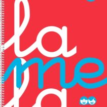 Lamela Cuaderno Espiral con 80 Hojas de 90g/m2 con Margen - Formato Folio - Pauta Cuadrovia de 3mm - Cubierta de Polipropileno - Papel Offset Blanco Extra - Color Rojo Fluorescente