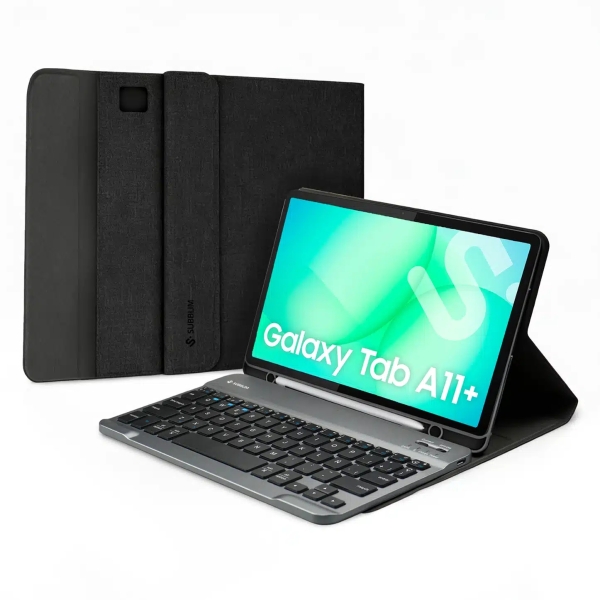 Subblim KeyTab Pro BT Funda con Teclado para Samsung Galaxy Tab A11+ 11" - Bluetooth 5.2 - Proteccion 360º - Autonomia Hasta 30H - Color Negro