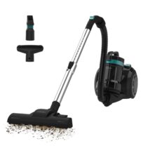 Cecotec Conga Rockstar Cyclonic Plus Aspiradora de Trineo sin Bolsa - 800W - Succion 16kPa - Deposito de 2L - Incluye Accesorios - Ideal para Mascotas - Filtro HEPA - Radio hasta 7m - Color Negro