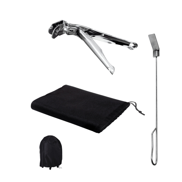 Cecotec DragonPack 4600 S Set de Accesorios para Barbacoa - Pinzas - Cubierta Protecctora - Atizador - Color Varios