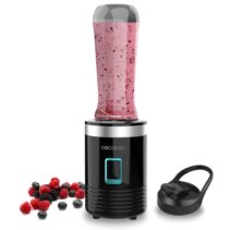 Cecotec Power Titanium 350 Batidora de Vaso Portatil - Potencia 350W - Ergonomico - Apto para Lavavajillas - Cuchillas Recubiertas de Titanio - Color Negro