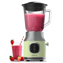 Cecotec RetroTwist Green Batidora de Vaso - Potencia 800W - Capacidad Jarra 1L - Estilo Retro - Cuchillas Recubiertas de Titanio - Color Menta