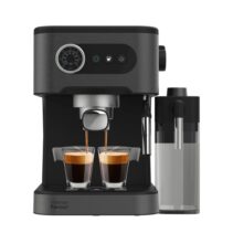 Cecotec Power Espresso 20 Pro Latte Cafetera Espresso - Capacidad 1.5L - Presion 20bar - Deposito de 550ml - Vaporizador - Calientatazas - Tanque de Leche - Pantalla con Botones - Color Negro