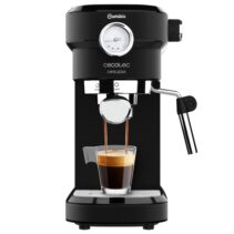 Cecotec Cafelizzia 790 Black Pro Cafetera Espresso con Vaporizador - 1350W - Vaporizador - Presion 20bar - Deposito 1.1L - Temperatura Regulable - Calientatazas - Termoblock - Manometro - Color Negro