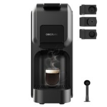 Cecotec FreeStyle Compact Black Cafetera Espresso Compatible con Capsulas - 1350W - Termoblock - Presion 20bar - Deposito de 800ml - Apagado Automatico - Rapido Precalentamiento - Color Negro