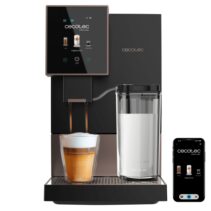 Cecotec Cremmaet Compactccino Connected Black Rose Cafetera Espresso Automatica - Molinillo - Capacidad 150g de Cafe - Presion 19bar - Deposito 1.1L - Pantalla Tft - WiFi - Tanque de Leche - Color Negro