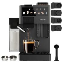 Cecotec Freestyle Grind and Latte Cafetera Espresso Compatible con Capsulas - 1400W - Presion 20bar - Deposito de 1.6L - Capacidad 40g de Cafe - Tanque de Leche - Molinillo - Color Negro