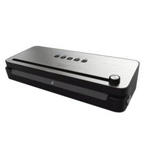 Cecotec FoodCare SealVac 140 SteelCut Envasadora al Vacio - 140W - Presion 0.75bar - Luz LED - Silencioso - Acero Inoxidable - Admite Bolsas Genericas - Funcion Vacio para Botes - Color Negro y Plateado