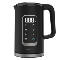 Cecotec Thermosense 500 Touch Hervidor de Agua de 1.7L - Potencia 2200W - Base 360º - Pantalla Digital - Temperatura Regulable - Acero Inoxidable - Apagado Automatico - Color Negro