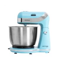 Cecotec Cecomixer Easy Batidora Amasadora - Potencia 250W - Bol de Acero Inoxidable de 3L - Movimiento Planetario - Velocidad Ajustable - Incluye Accesorios - Color Azul