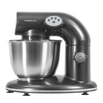 Cecotec Cecomixer Compact Batidora Amasadora - Potencia 1000W - Bol de Acero Inoxidable de 5.6L - Movimiento Planetario - Velocidad Ajustable - Incluye Accesorios - Color Gris Oscuro