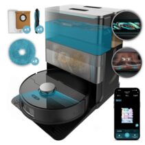 Cecotec Conga X70 Robot Aspirador con Base de Autovaciado 4 en 1 - Control con App - Bluetooth - Autonomia hasta 240min - Succion 15kPa - Inteligencia Artificial - Laser - WiFi - Color Negro