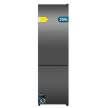 Cecotec Bolero CoolMarket Combi 356i Dark D Frigorifico Combi - Luz LED - Modo Vacaciones - Acero Inoxidable - Total Nofrost - Frio Envolvente - Cajon Humedad Regulable - 59.5x200cm - Color Gris Oscuro